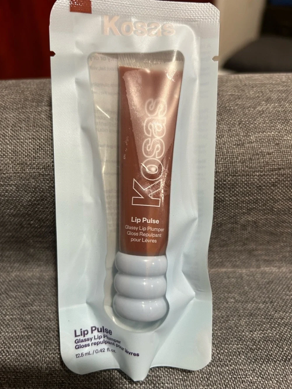 Kosas Lip Pulse Glassy Lip Plumper — Warm Brown